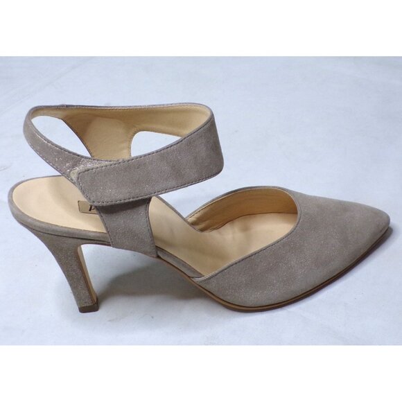 PAUL GREEN Nicolette Ankle Strap Pointed Toe Pump Shoes 8.5 Metallic - Picture 5 of 10